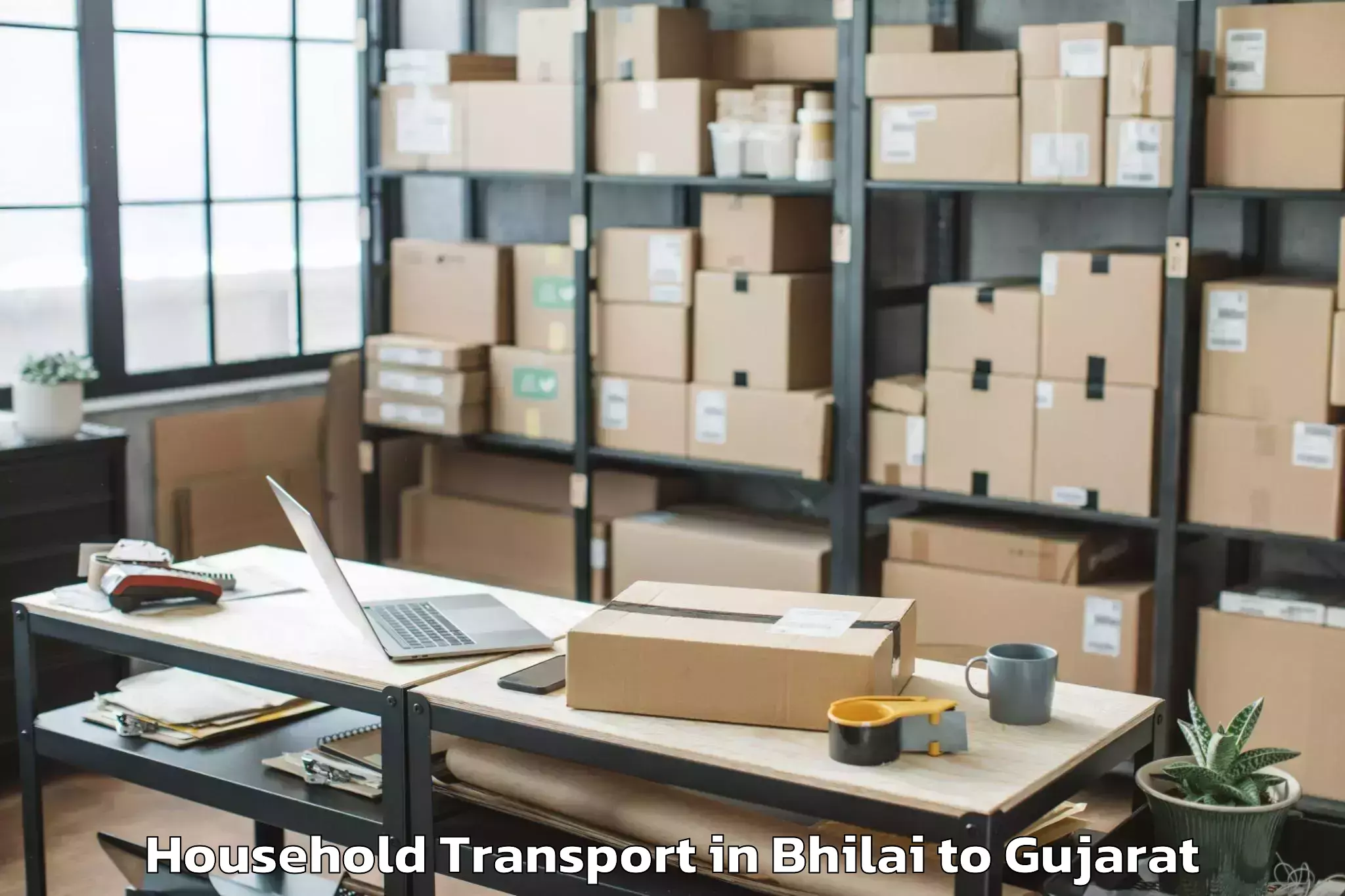 Top Bhilai to Kheda Household Transport Available